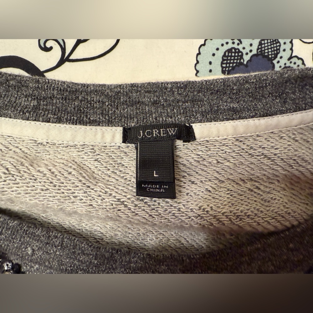 Jcrew Rhinestone Sweatshirt - Picture 3 of 5